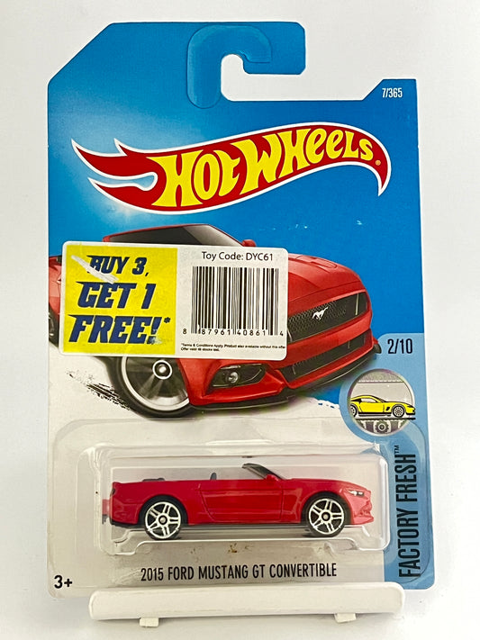 2015 FORD MUSTANG GT CONVERTIBLE - 2A - Its Fun- Hot wheels - matchbox - diecast