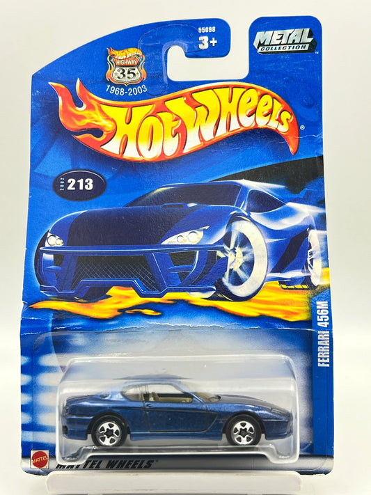 CREASED CARD - HOT WHEELS - FERRARI 456M - BLUE - FULL METAL - 4F - Its Fun