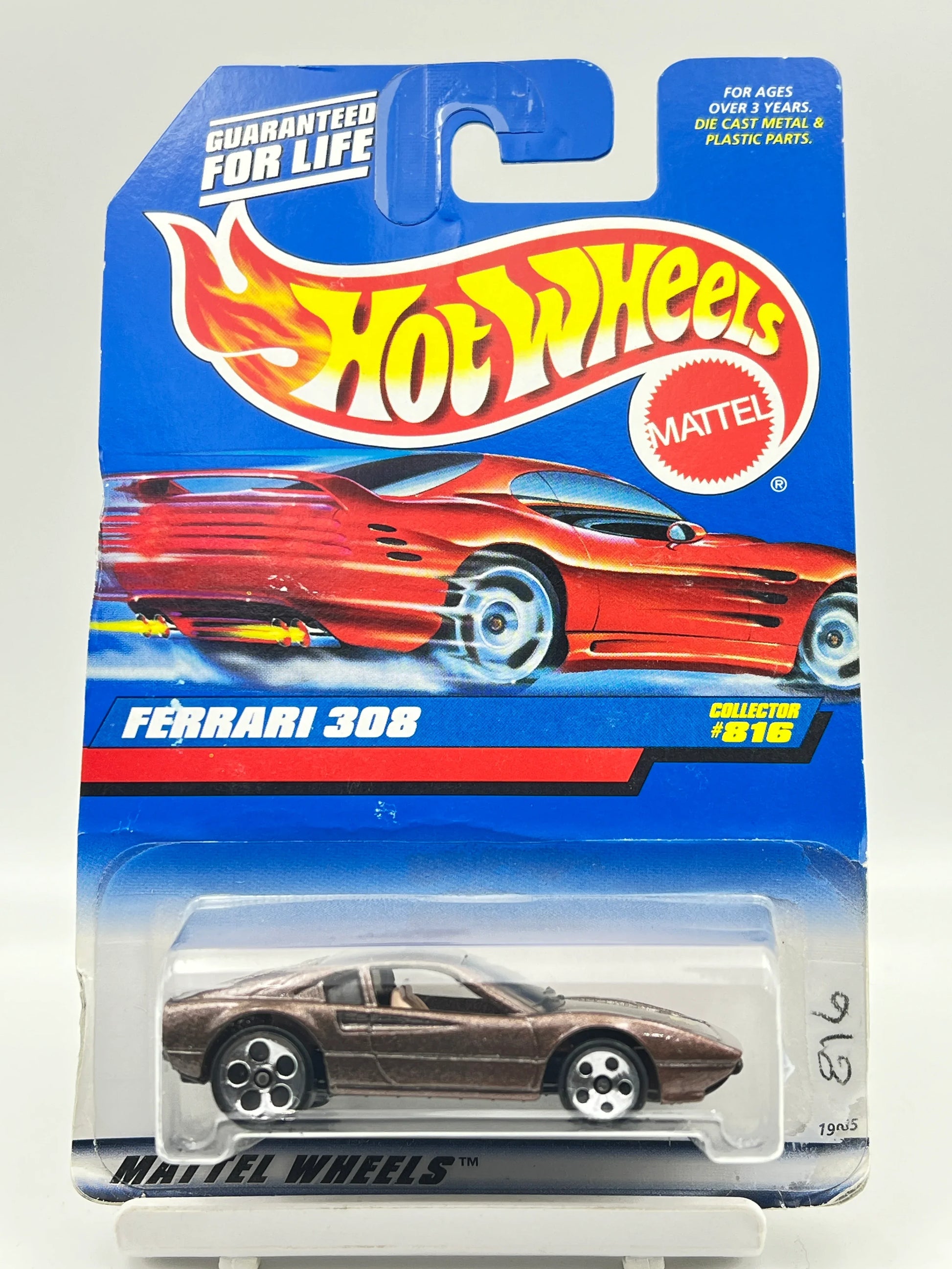 CREASED CARD - HOT WHEELS - FERRARI 308 - BROWN - FULL METAL - 4F - Its Fun