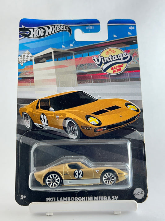 MILD CREASE - VINTAGE RACING CLUB - LAMBORGHINI MIURA SV - 4B - Its Fun- Hot wheels - matchbox - diecast