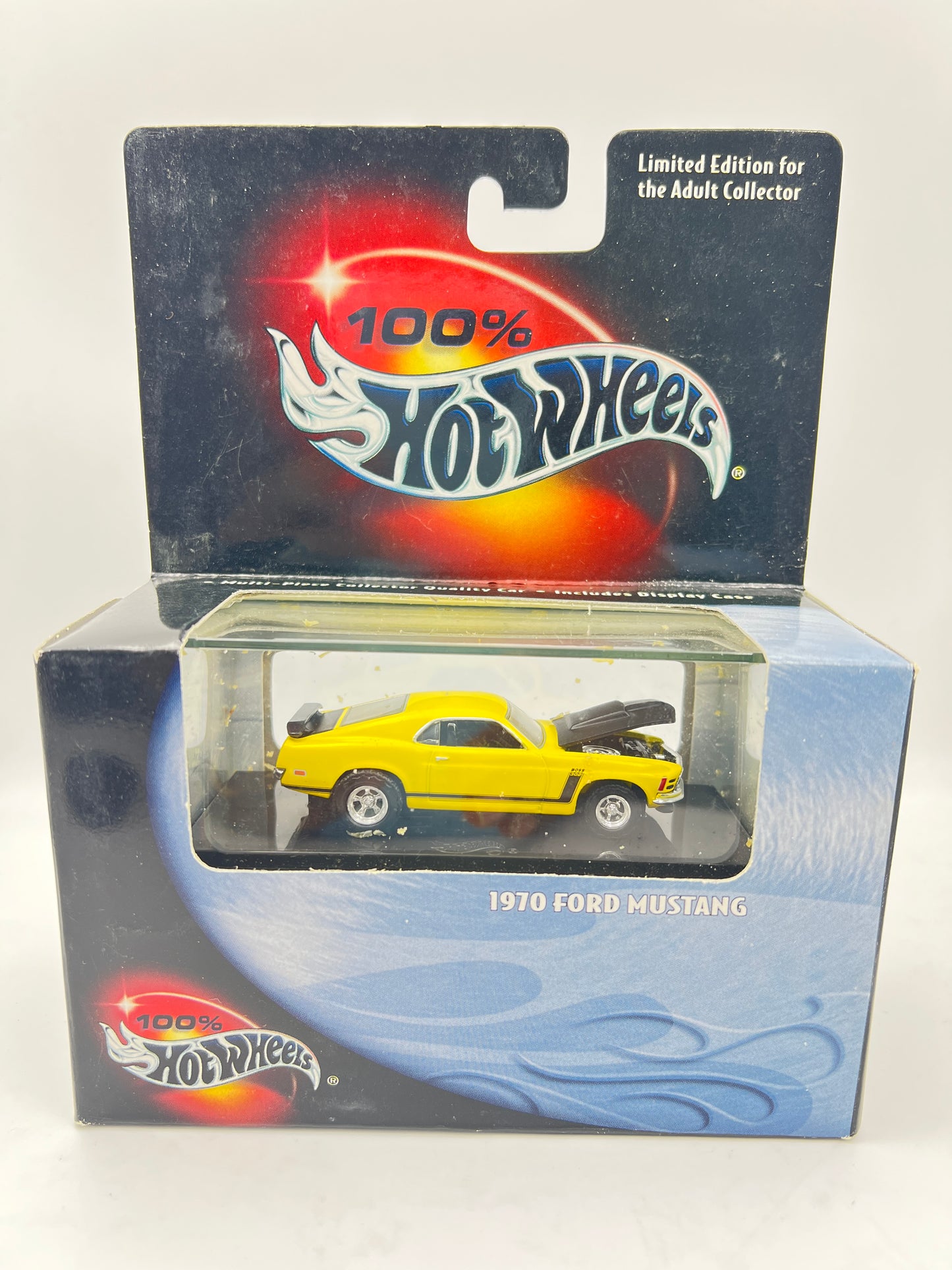 HOT WHEELS ORIGINALS - 1970 FORD MUSTANG - ACRYLIC CASE SEALED - RUBBER BAND RESIDUE DUE TO AGEING