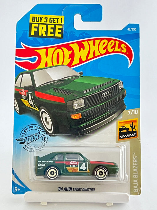 84 AUDI SPORT QUATTRO - GREEN - 3B - Its Fun- Hot wheels - matchbox - diecast