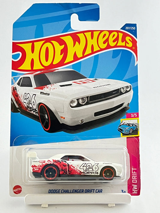 DODGE CHALLENGER DRIFT CAR -WHITE -3B - Its Fun- Hot wheels - matchbox - diecast