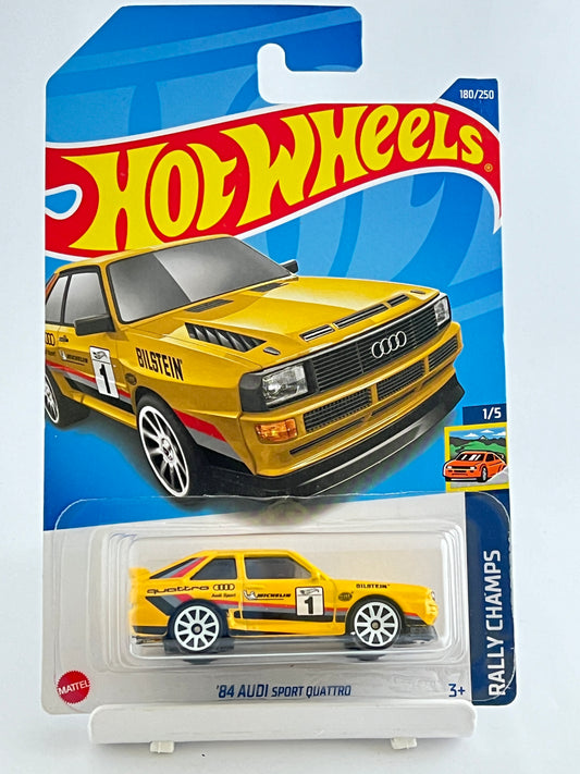 84 AUDI SPORT QUATTRO - YELLOW - 3B - Its Fun- Hot wheels - matchbox - diecast
