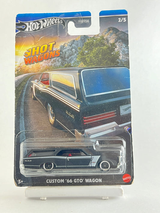 CREASE IN CARD - CUSTOM 66 GTO WAGON - MATTE FINISH - 4C - Its Fun- Hot wheels - matchbox - diecast