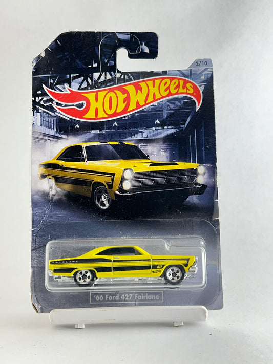 CREASED CARD - 66 FORD 427 FAIRLANE - 3A - Its Fun- Hot wheels - matchbox - diecast