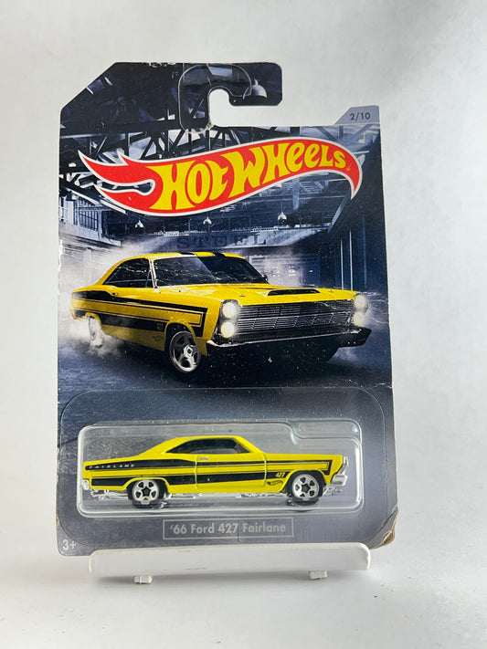 CREASED CARD - 66 FORD 427 FAIRLANE - 3A - Its Fun- Hot wheels - matchbox - diecast