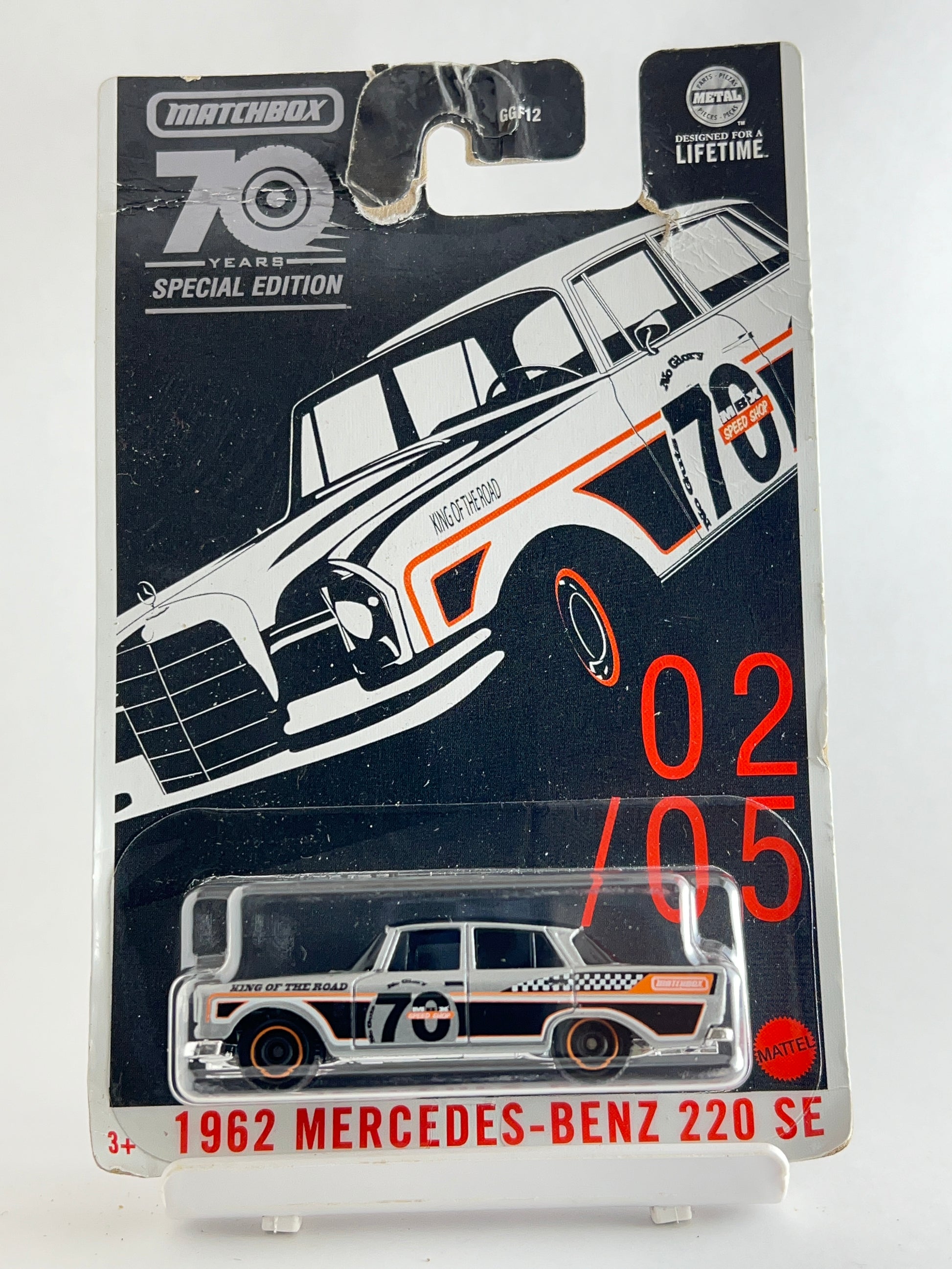 CARD DAMAGED - 1962 MERCEDES BENZ 220 SE - 1B - Its Fun- Hot wheels - matchbox - diecast