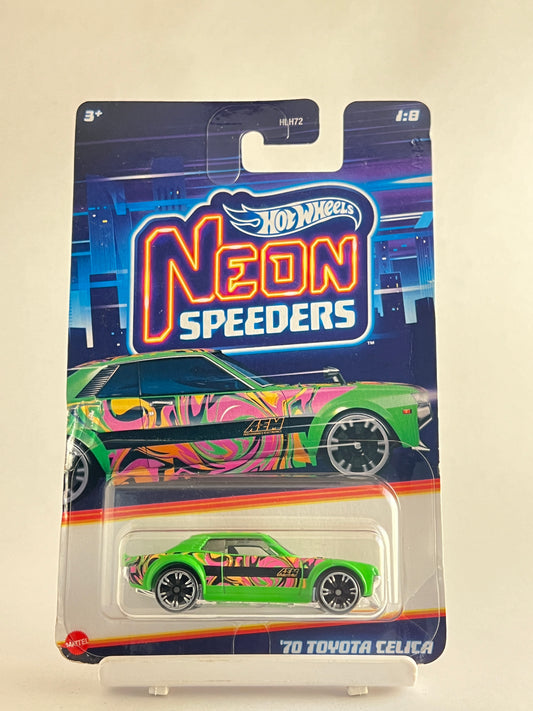 SOFT EDGES - NEON SPEEDERS - 70 TOYOTA CELICA - 4C - Its Fun- Hot wheels - matchbox - diecast