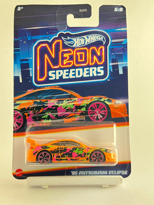 NEON SPEEDERS - 95 MITSUBISHI ECLIPSE - 4C - Its Fun- Hot wheels - matchbox - diecast