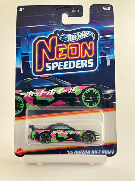 NEON SPEEDERS - 95 MAZDA RX-7 DRIFT - 4C - Its Fun- Hot wheels - matchbox - diecast