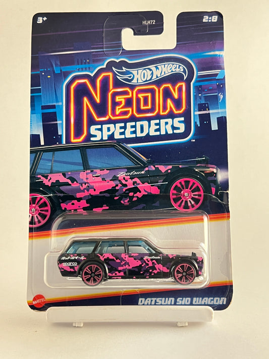 SOFT EDGES - NEON SPEEDERS - DATSUN 510 WAGON - 4C - Its Fun- Hot wheels - matchbox - diecast