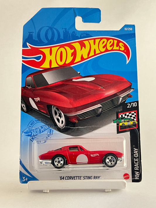 64 CORVETTE STING RAY - RED - 4B - Its Fun- Hot wheels - matchbox - diecast
