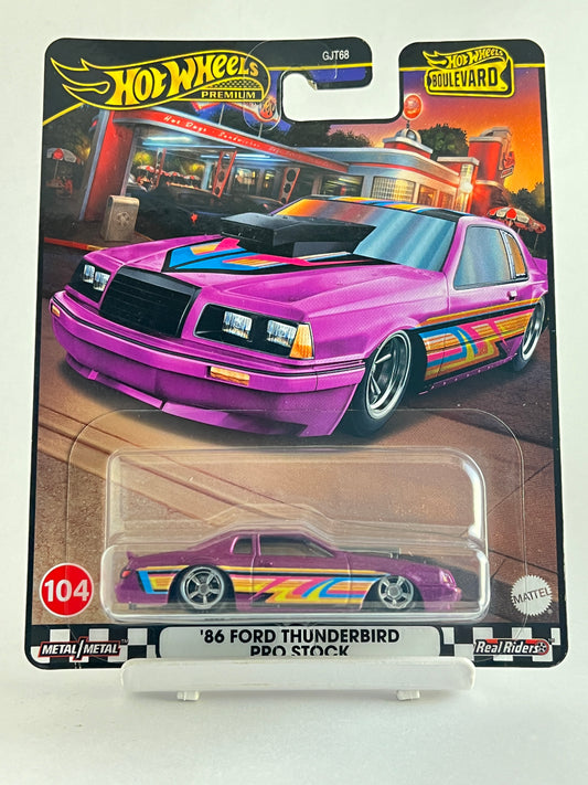 PREMIUM - 86 FORD THUNDERBIRD PRO STOCK - 5D - Its Fun- Hot wheels - matchbox - diecast
