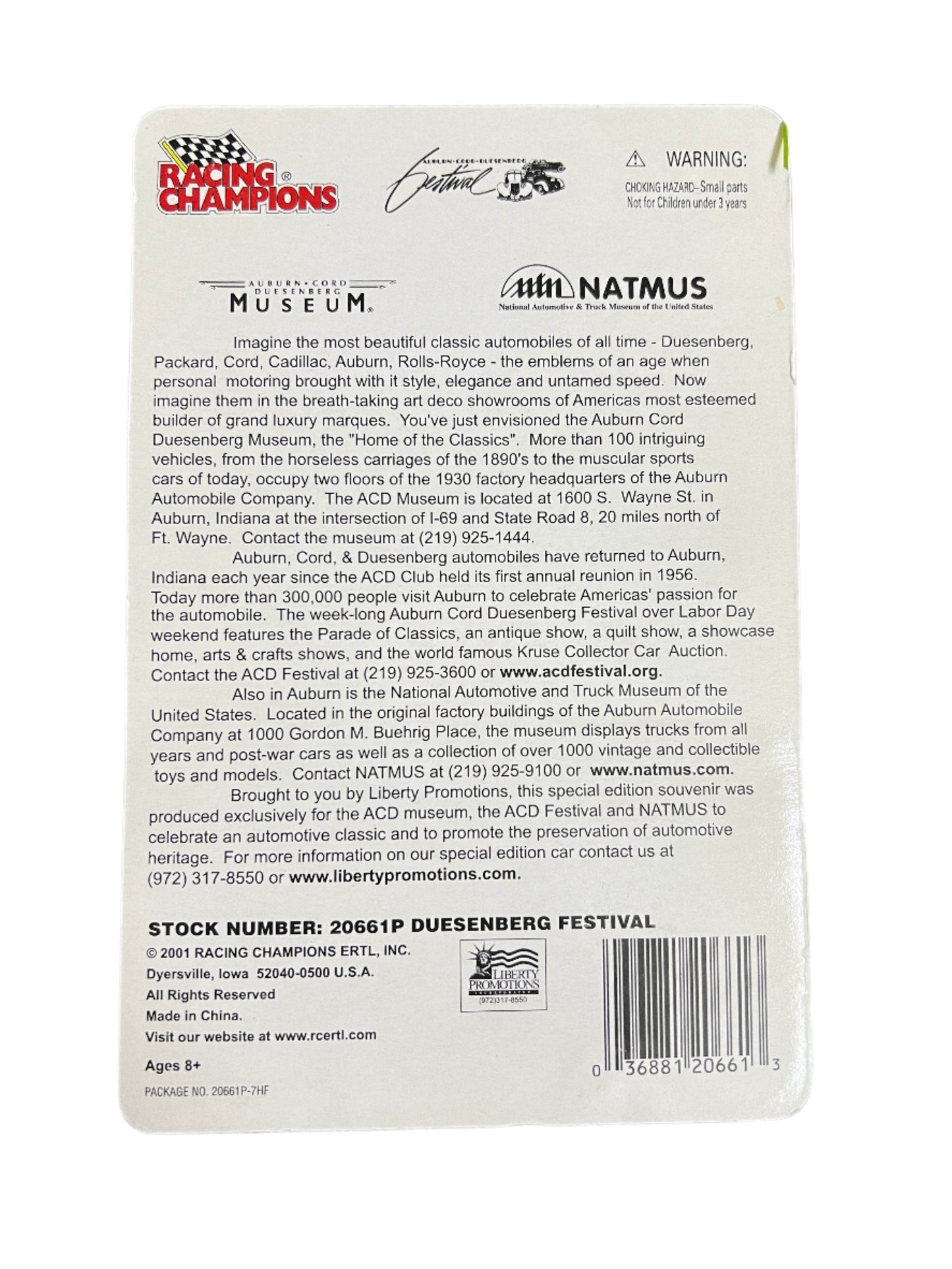 RACING CHAMPIONS - LIMITED TO 2500 UNITS - AUBURN 2001 - ZX1 - Its Fun