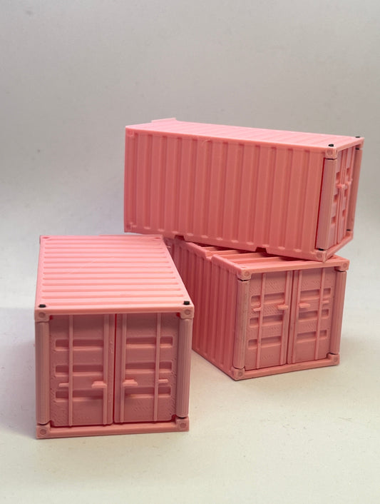 3D PRINTED CONTAINERS FOR 1:64 CARS - PINK