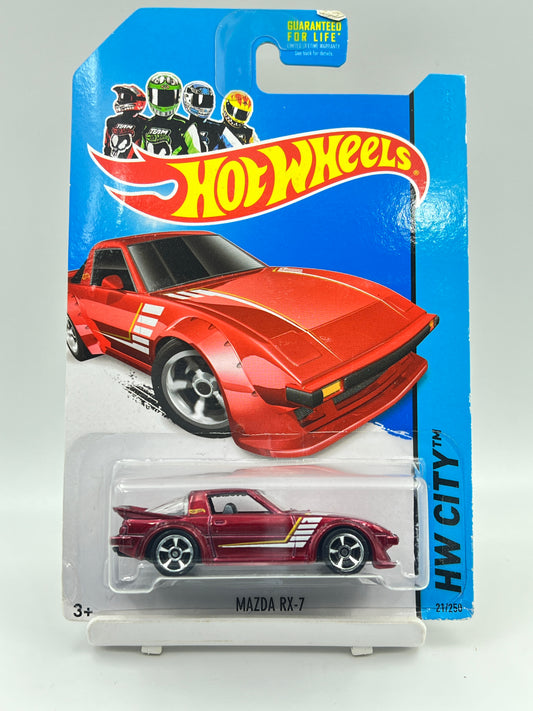 IMPORTED - HOT WHEELS -  MAZDA RX-7 - RED - 2A