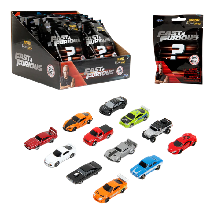 JADA - FAST AND FURIOUS - NANO CARS - MYSTERY PACK - PLEASE REFER IMAGES
