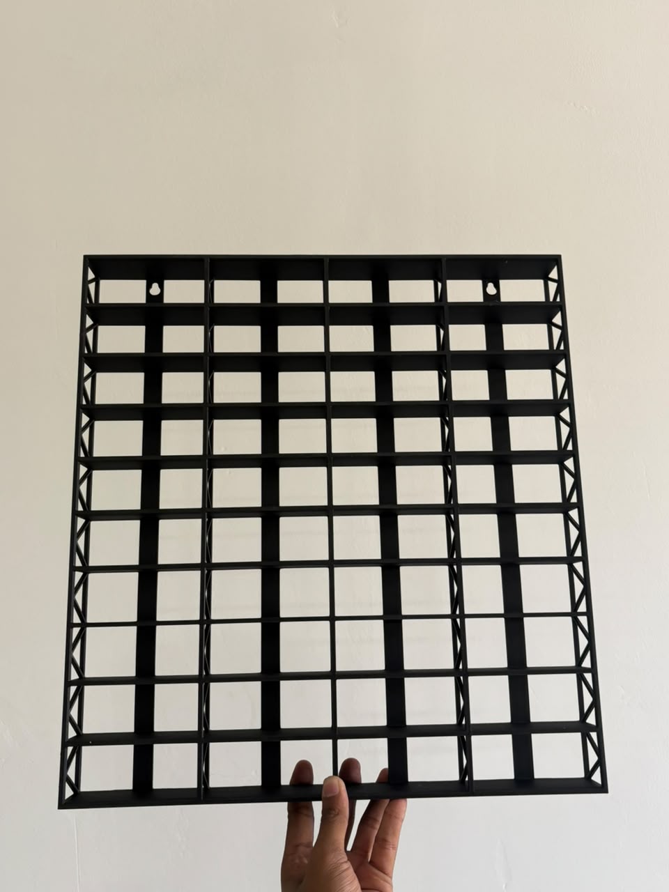3D PRINTED WALL MOUNT RACK FOR 1:64 CARS - FOR 40 CARS - BLACK