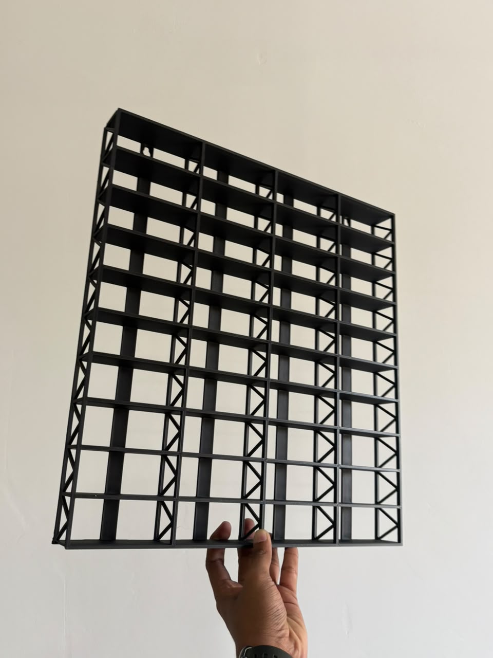 3D PRINTED WALL MOUNT RACK FOR 1:64 CARS - FOR 40 CARS - BLACK