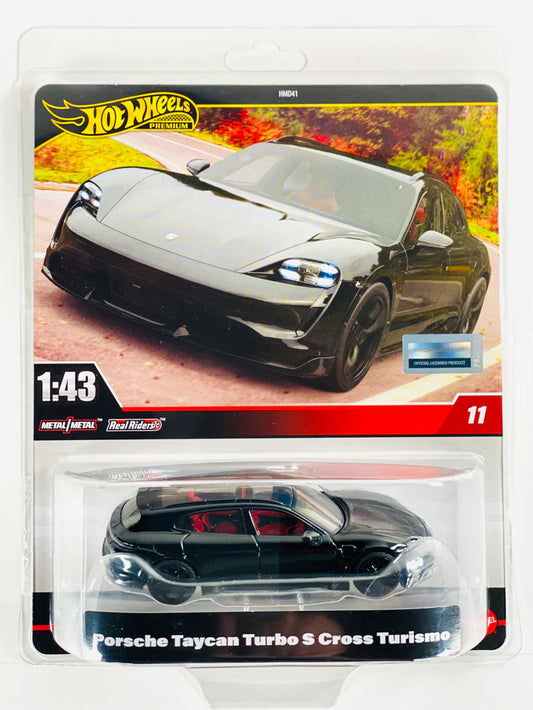 1:43 RATIO - PORSCHE TAYCAN TURBO S CROSS TURISMO - BLACK IMPORTED WITH PROTECTOR - Its Fun- Hot wheels - matchbox - diecast