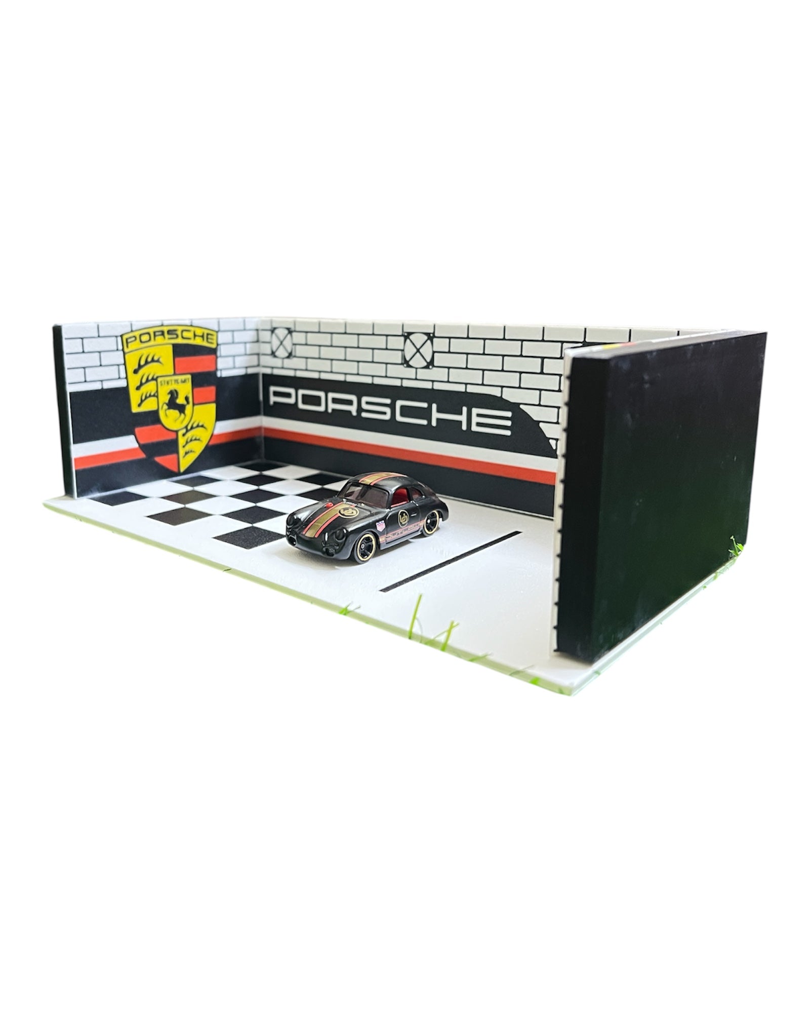 3D PRINTED - PORSCHE MINI GARAGE DISPLAY - Its Fun- Hot wheels - matchbox - diecast