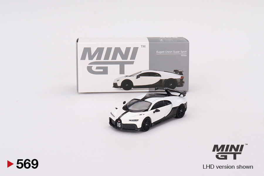 MINI GT - BUGATTI CHIRON SUPER SPORT - WHITE - Its Fun- Hot wheels - matchbox - diecast