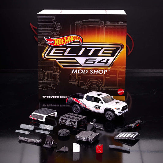 HOT WHEELS - ELITE64 - 17 TOYOTA TACOMA - MOD SHOP - OUTER BOXES HAVE SOFT CORNERS