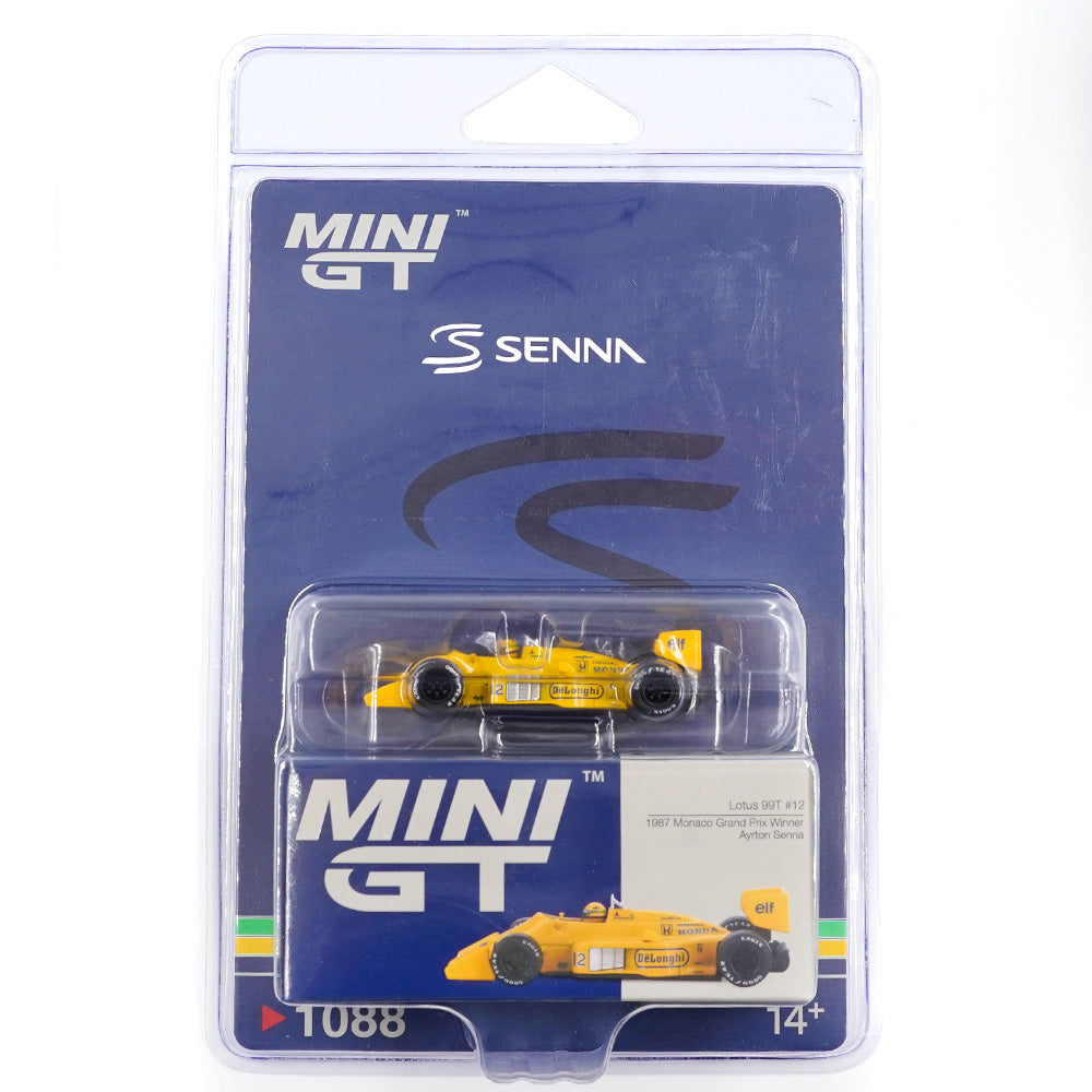 IMPORTED - MINI GT - LOTUS 99T #12 / 1987 MONACO GRAND PRIX WINNER - AYRTON SENNA