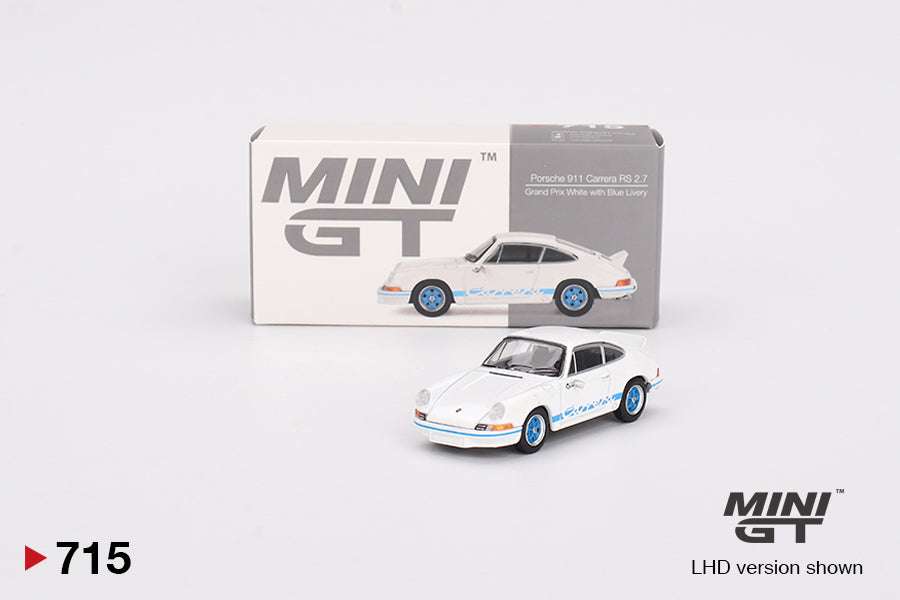 PRE-ORDER - Porsche 911 Carrera RS 2.7 Grand Prix White with Blue Livery