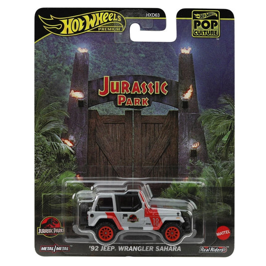 PREMIUM - 92 JEEP WRANGLER SAHARA -JURASSIC PARK -  5A - Its Fun- Hot wheels - matchbox - diecast