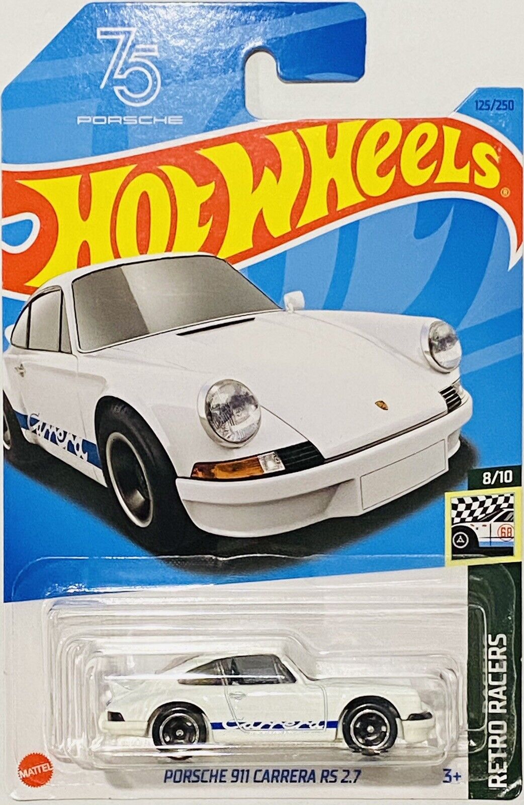 PORSCHE 911 CARRERA RS 2.7 WHITE - 4A - Its Fun- Hot wheels - matchbox - diecast