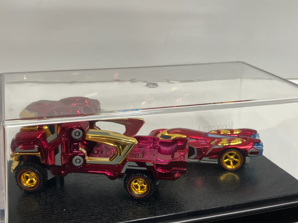HOT WHEELS - 2017 SDCC - MATTEL & MARVEL COLLAB - HOT WHEELS CHARACTER CARS - IRON MAN AND HULKBUSTER