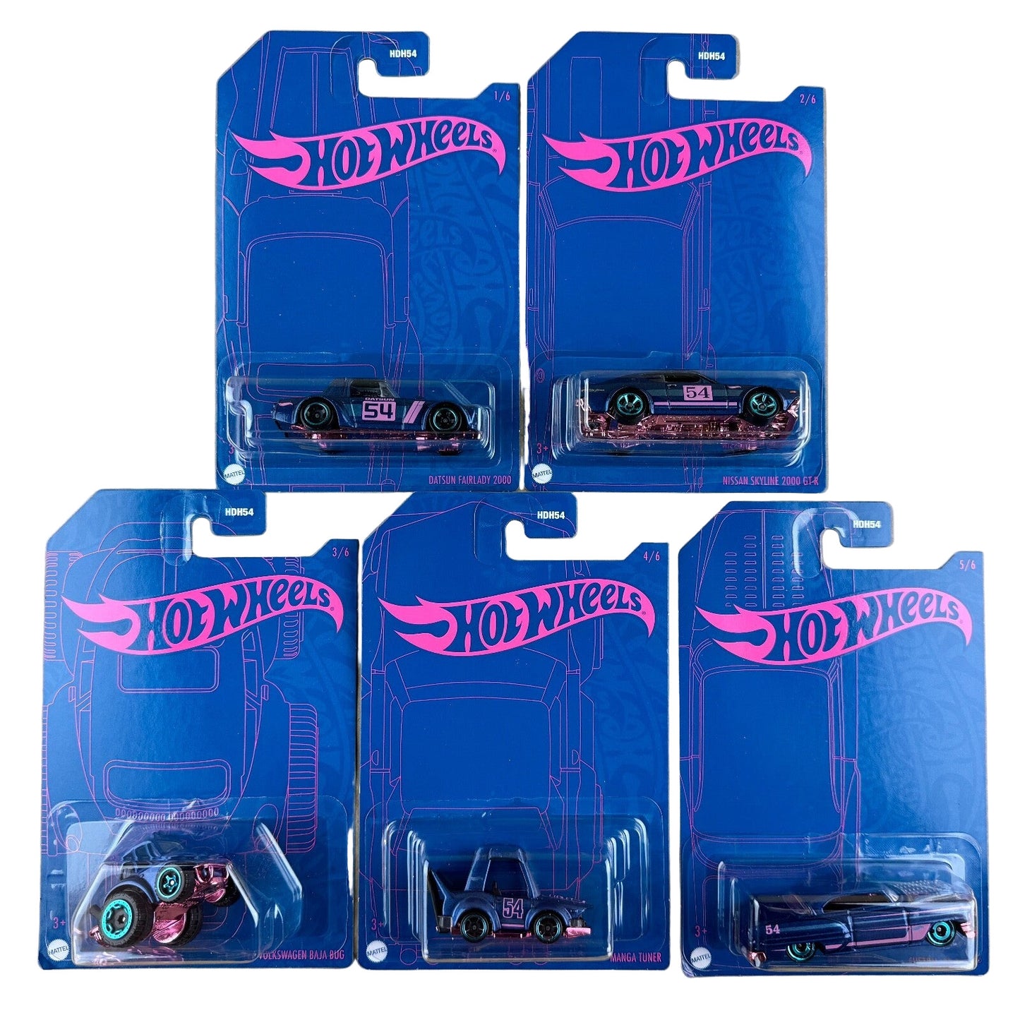 HOT WHEELS - 54TH ANNIVERSARY SET (5 CARS) - 3E
