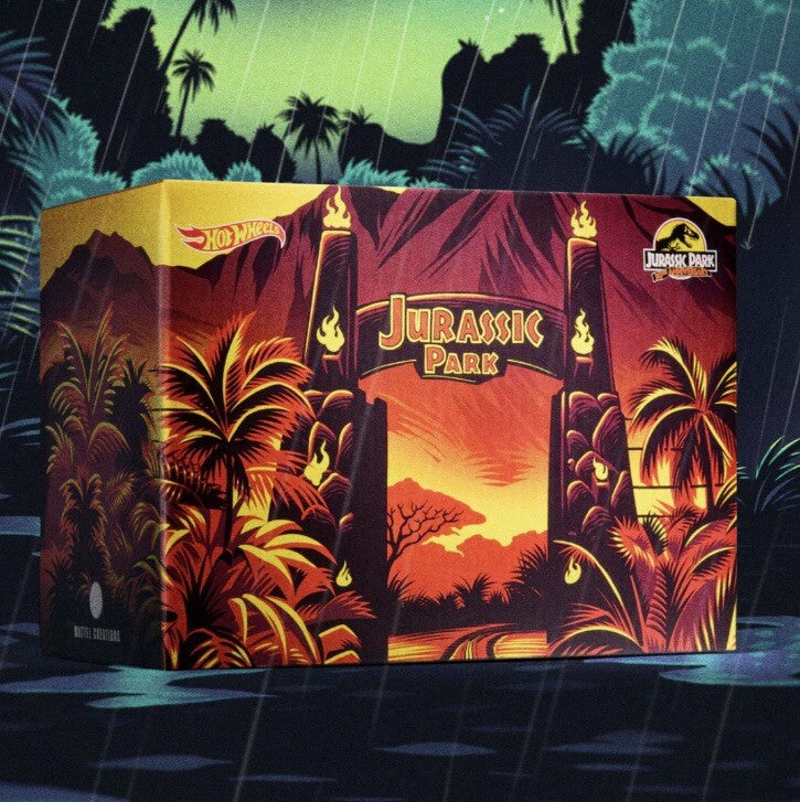 2023 SDCC EXCLUSIVE - HOT WHEELS - JURASSIC PARK 30TH ANNIVERSARY - JEEP WRANGLER WITH DR.MALCOLM - B6