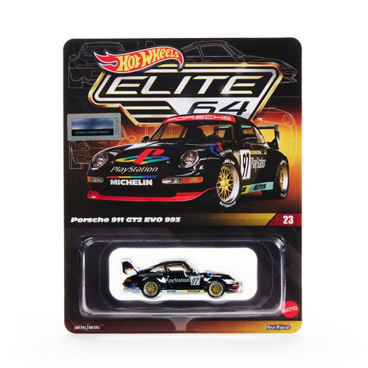 HOT WHEELS - ELITE64 - PORSCHE 911 GT2 EVO 993 - PLAYSTATION EDITION