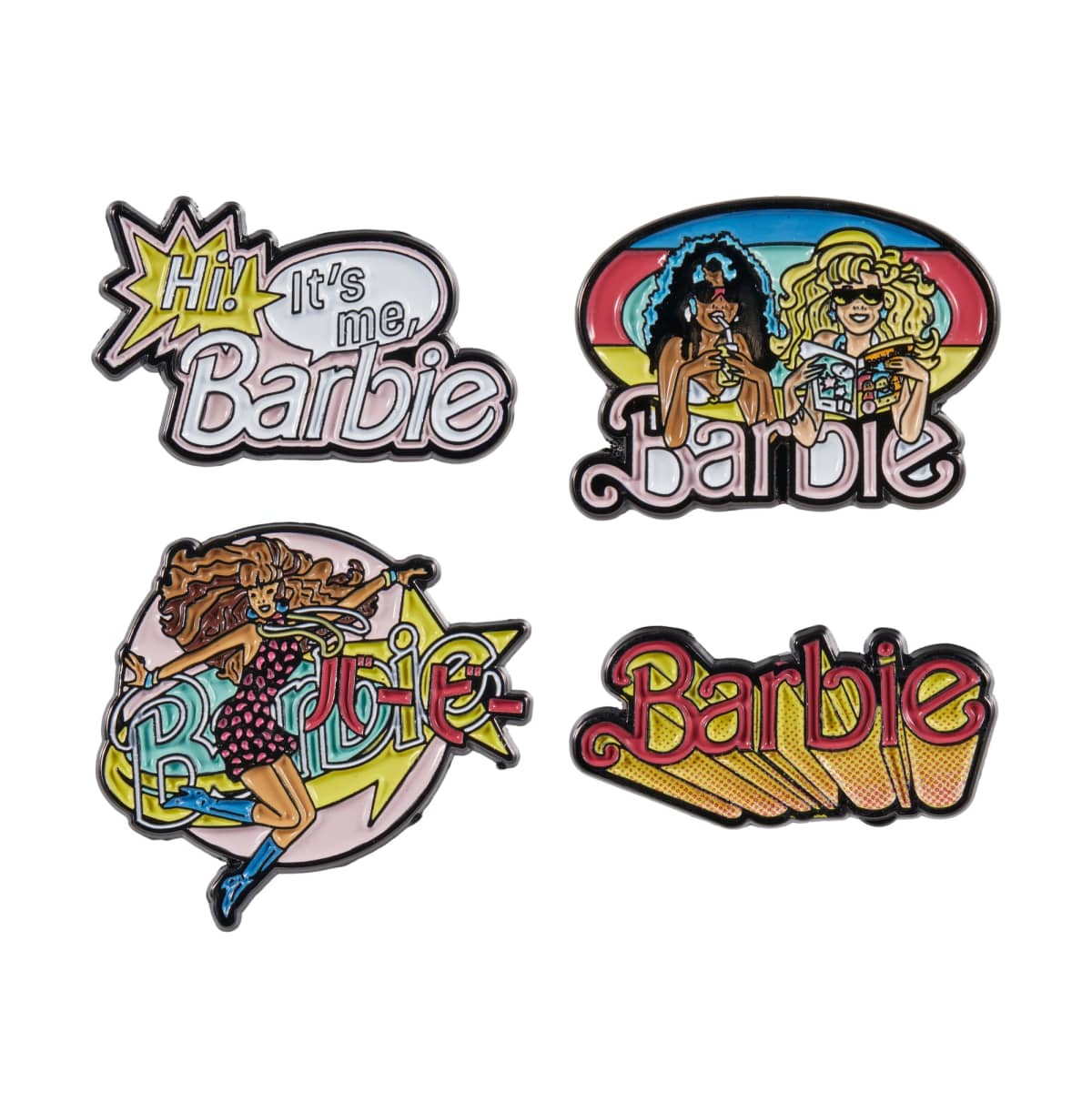 LIMITED TO 5000 PIECES - ORIGINAL MATTEL BARBIE COMIC ENAMEL PIN SET